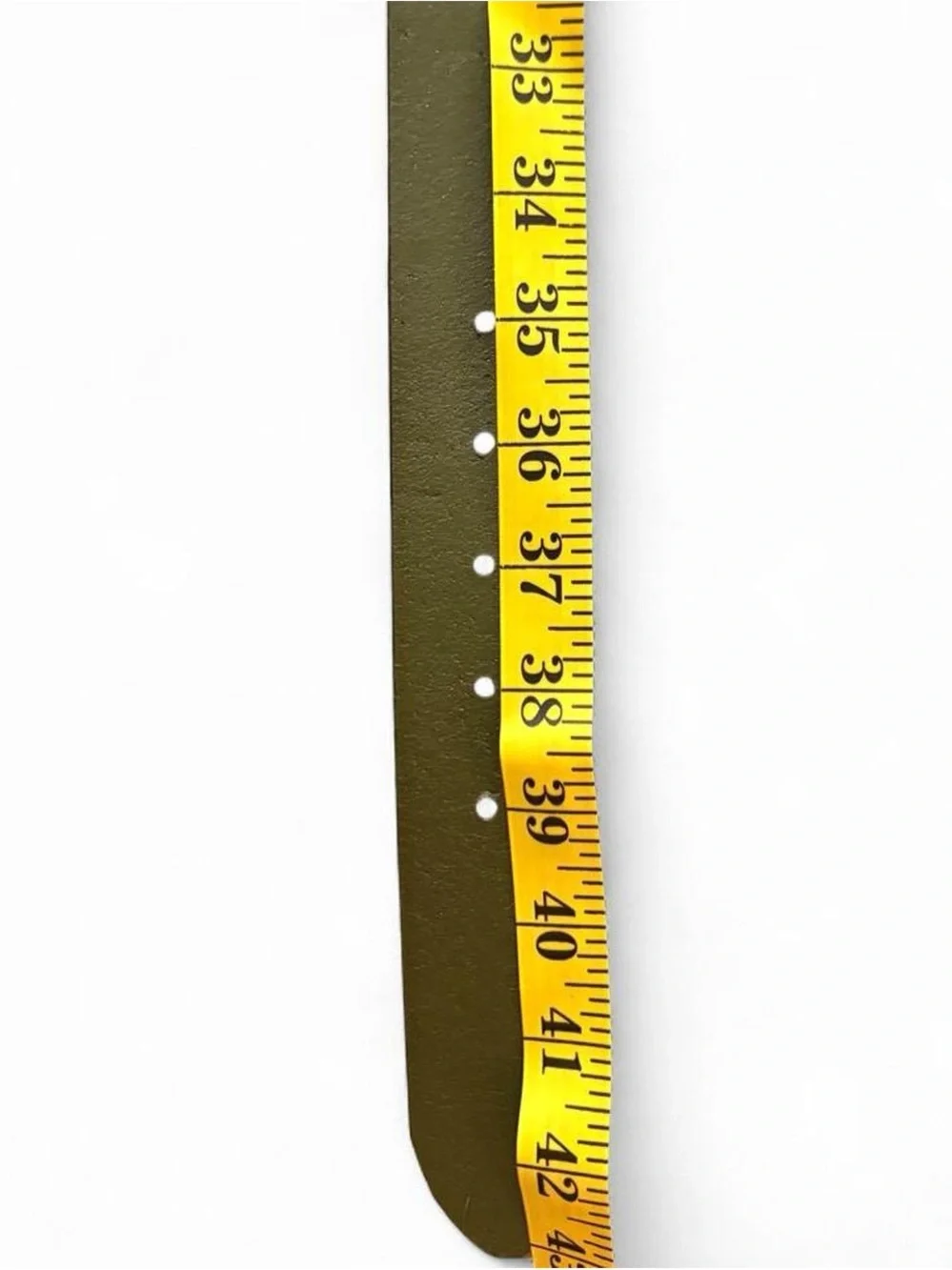 Polo by Ralph Lauren Olive Green Leather Belt with Gold Buckle